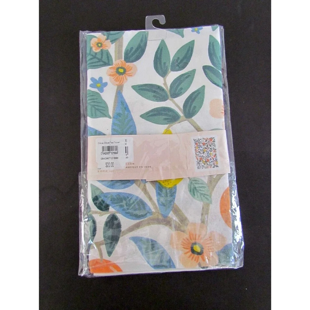 New Rifle Paper Co Citrus Grove Tea Towel + 2 BONUS Rifle Paper Co Notepads